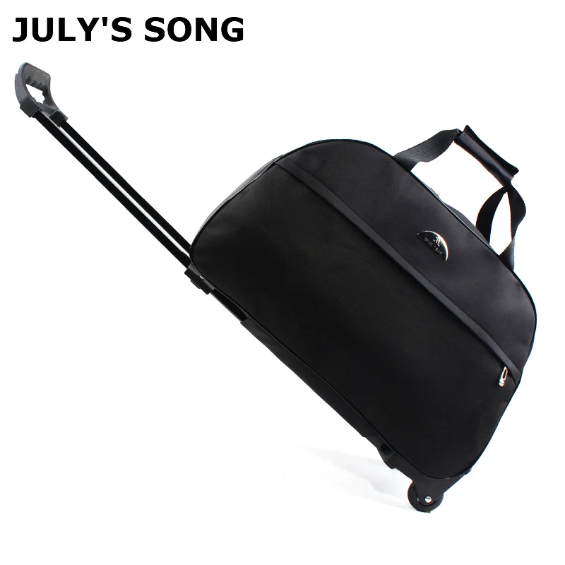 JULYS SONG-bolsas de equipaje de viaje con ruedas para hombre y mujer, maleta con ruedas