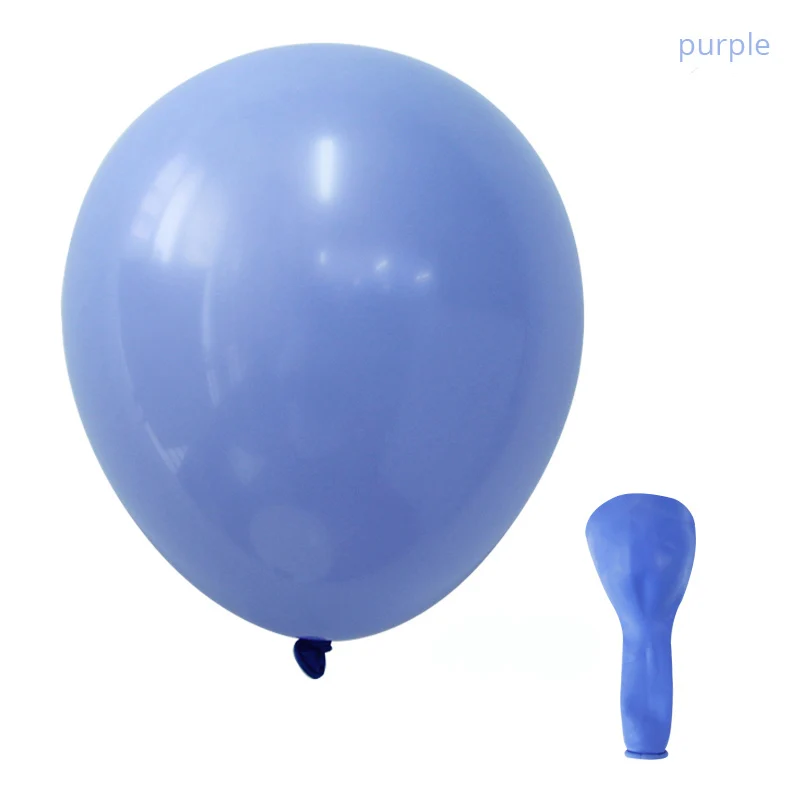 purple WEIGAO 100 шт Макарон конфеты Единорог латексные воздушные шары вечерние Свадебный шар День рождения декоративная бумага вечерние принадлежности - Цвет: purple