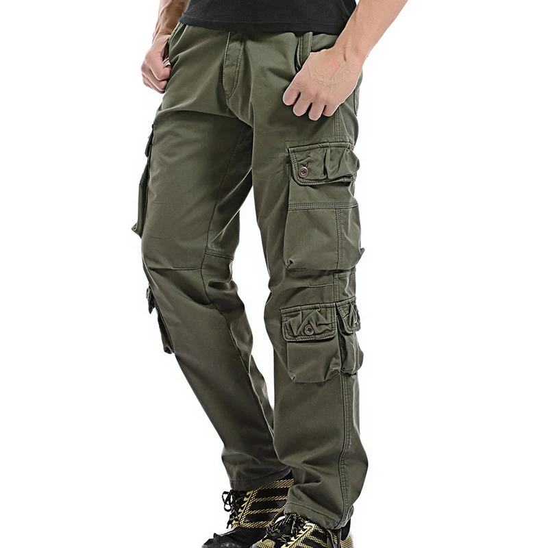 

Fashion Cargo Pants Men Sweatpants High Quality New Multiple Pockets Casual Cotton Military Sweat Man Joggers Plus Size 42