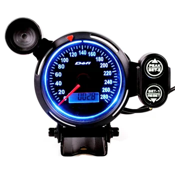 

80MM Car Speedometer 280 MPH LCD Gauge With Red Shift Light For Car Auto Speed Meter Gauges