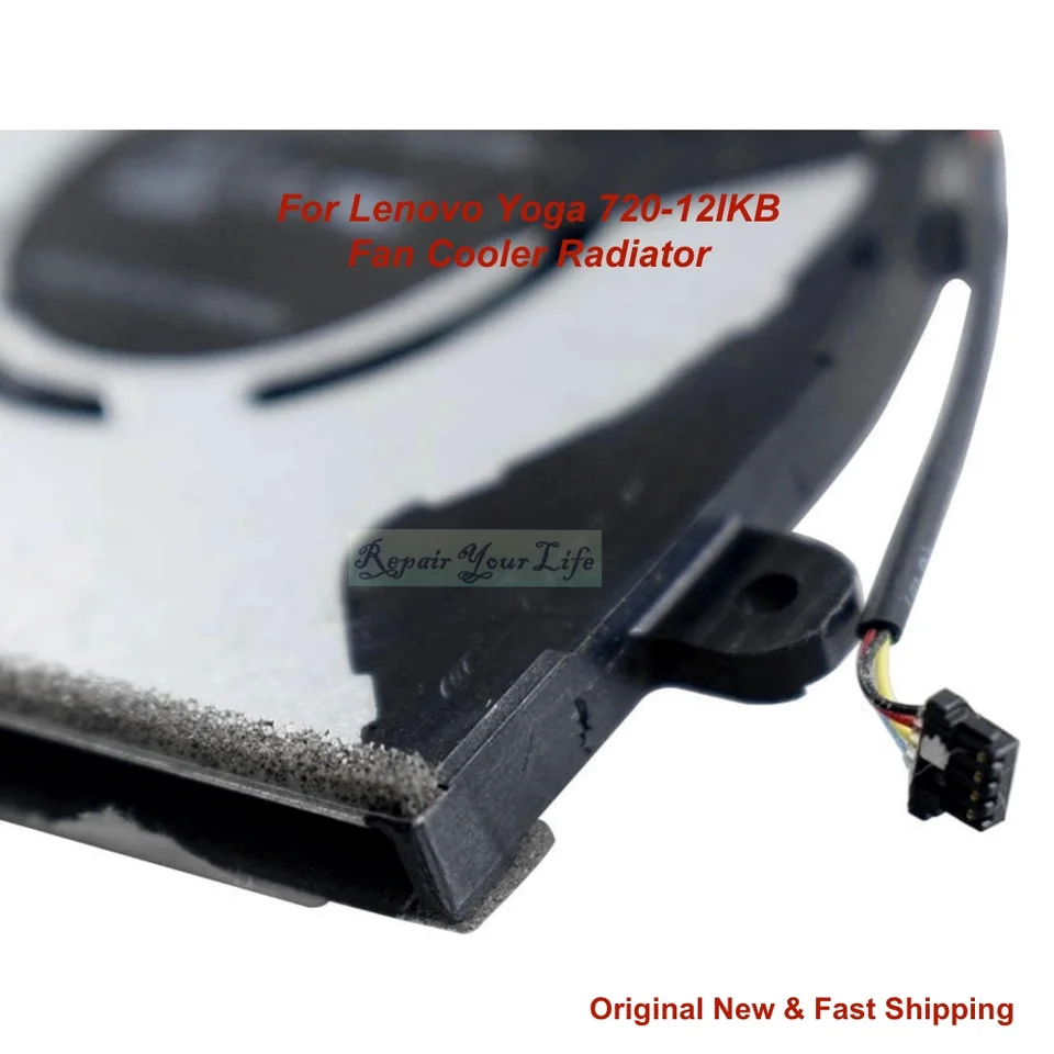 Ventilateur Processeur De Remplacement Pour Lenovo Yoga 320 / 720-12IKB – Compatible, 4 Broches – Refroidissement Silencieux