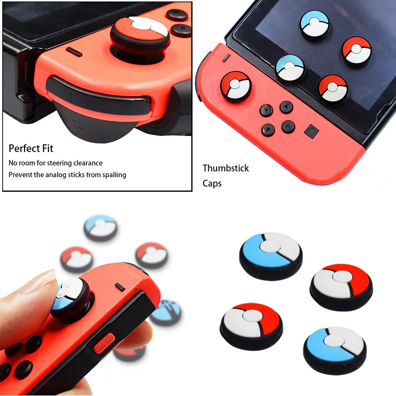 Мягкий Силиконовый Аналоговый Кепки s Грипсы для Nintendo Switch контроллер NS кожи Joy Con
