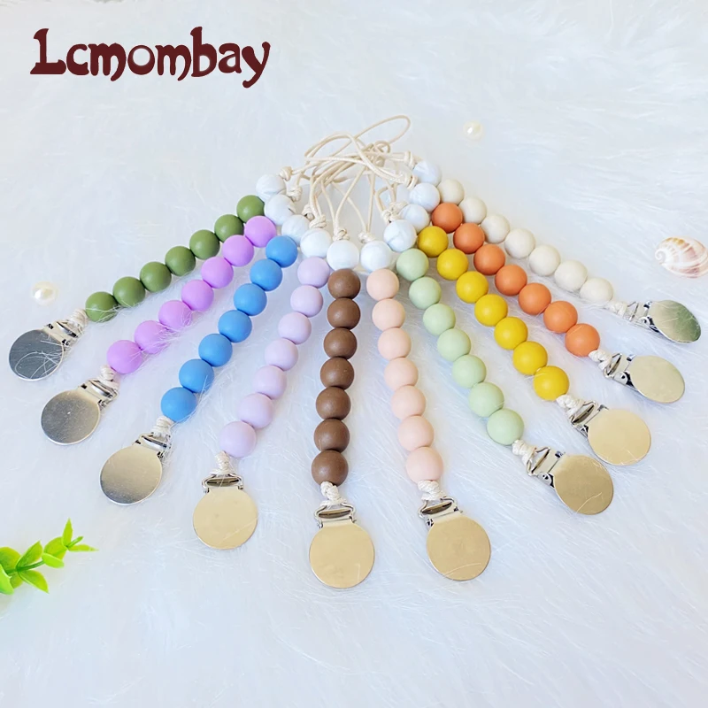 Lcmombay однотонные детские силиконовые соски-пустышки клип пустышки для младенцев