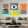 Colorful Geometric Line Art Canvas