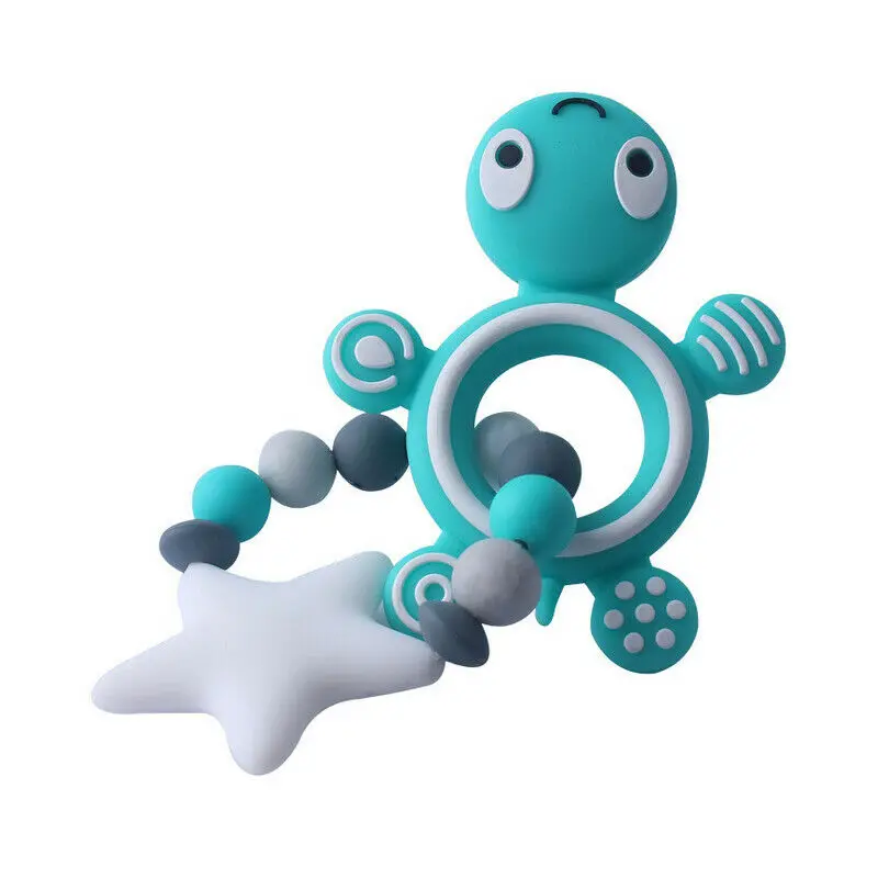 

Toddler Baby Molar Teething Toy Natural Rubber Teether Pacifier Cartoon Tortoise Shape Turtle Shape Teether Pendant Baby Care