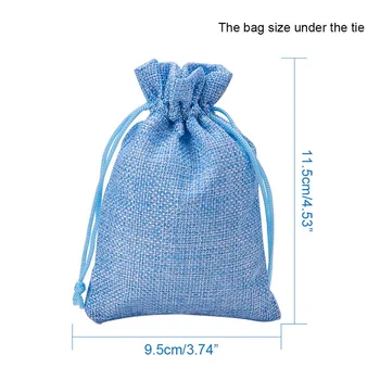 

20~30Pcs Burlap Packing Pouches Drawstring Bags Jewelry Pouch for Wedding Party