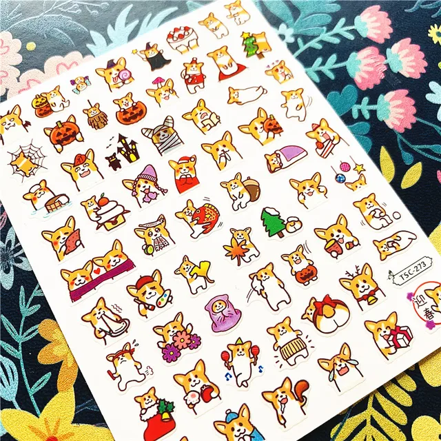 Newest TSC-157 MG-493 Hamster 3d nail art sticker nail decal stamping export japan designs rhinestones  decorations TSC-273
