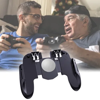 

H9 Game Controller Mobile Joystick Flip Button Gamepad 6-finger Operation Gamepad with Cooling Fan for Iphone/Android