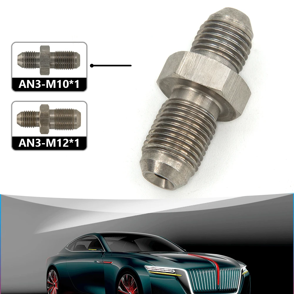 Adaptador Hembra AN3 Para Manguera De Teflón De Freno, Acero Inoxidable, Rosca 3/8, CNC