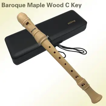

HiXing-a103：Recorder Instrument for Kids Adults Beginners Soprano Recorder Baroque Maple Wood C Key 3 Piece Recorder