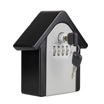 

Key Lock Box with Waterproof Case Wall Mount Metal Password Box for Home Business
