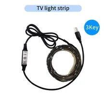 TV Backlight RGB Color Changing Non-Waterproof Strong Adhesive LED USB Power Strip Light TV Lighting for 50 to 55 Inch TV