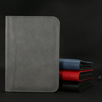 

A5 Multifunctional Zipper Closure Agenda Planner With Calculator Loose Leaf Travel Dairy PU Leather Cover Refillable Notebook