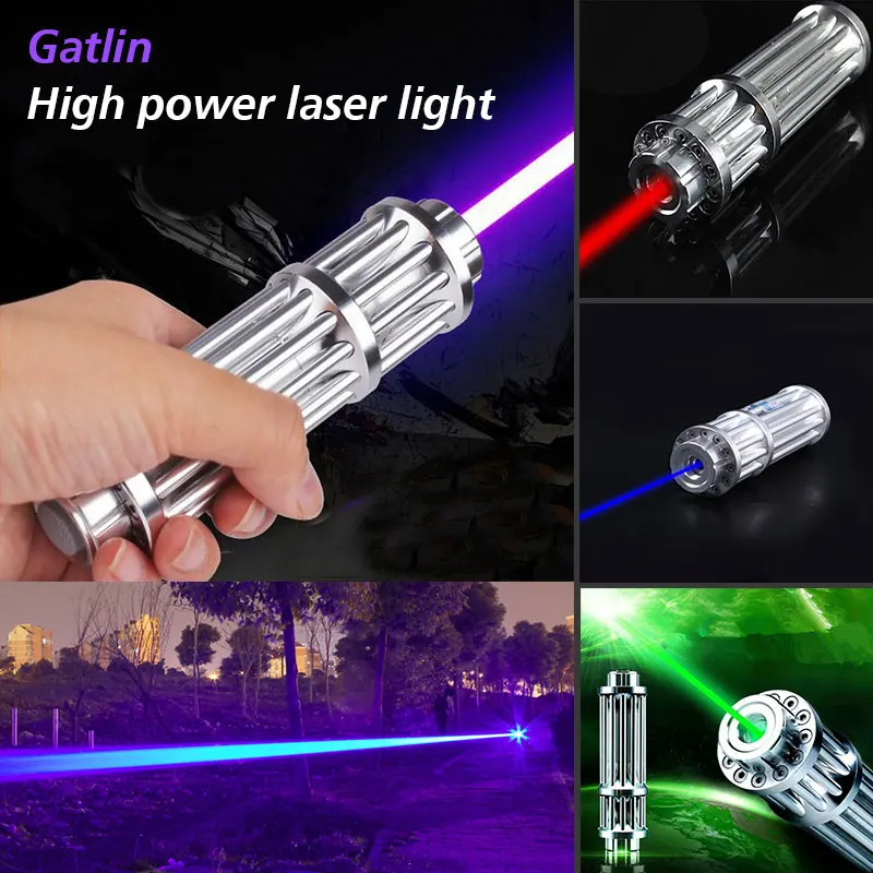 

Powerful Super Bright Visible Light 200mW High Powered Flashlight Signal Lamp Laser Pointer Portable Silver Burning Carving