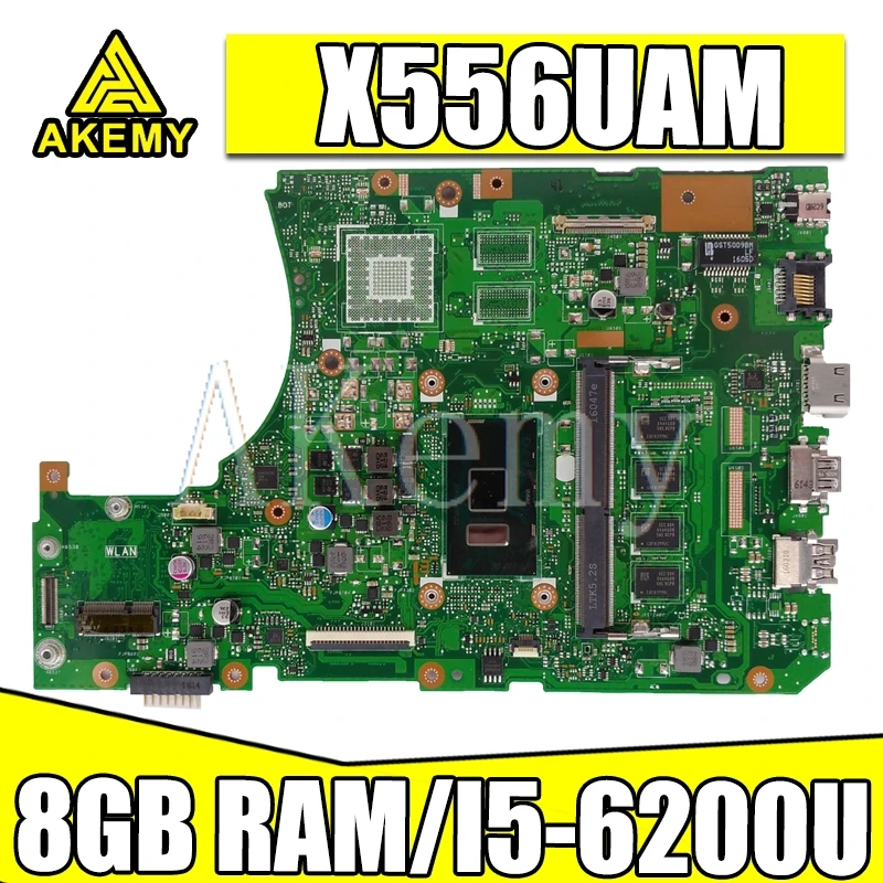 Материнская плата X556UAM I5-6200U 8G для For Asus X556U X556UA X556UB X556UF X556UJ материнская ноутбука |