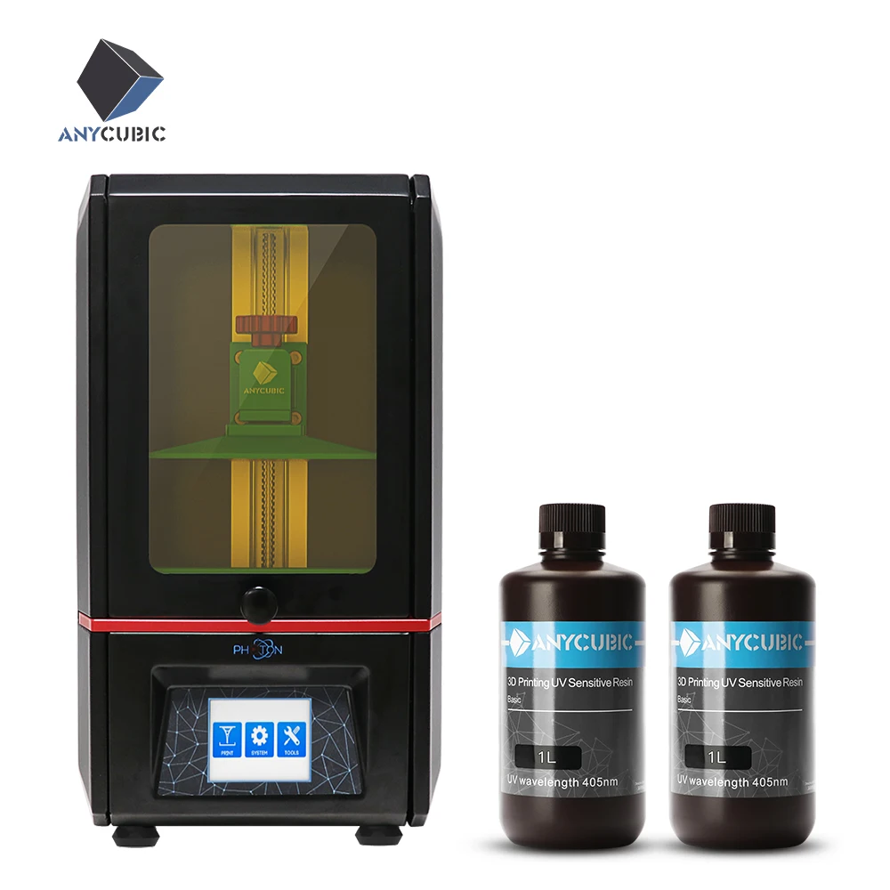 ANYCUBIC 3d принтер Фотон SLA конечная скорость UV-LED светильник источник цвет сенсорный экран stampante 3d Принтер Комплект - Цвет: Photon add 2L