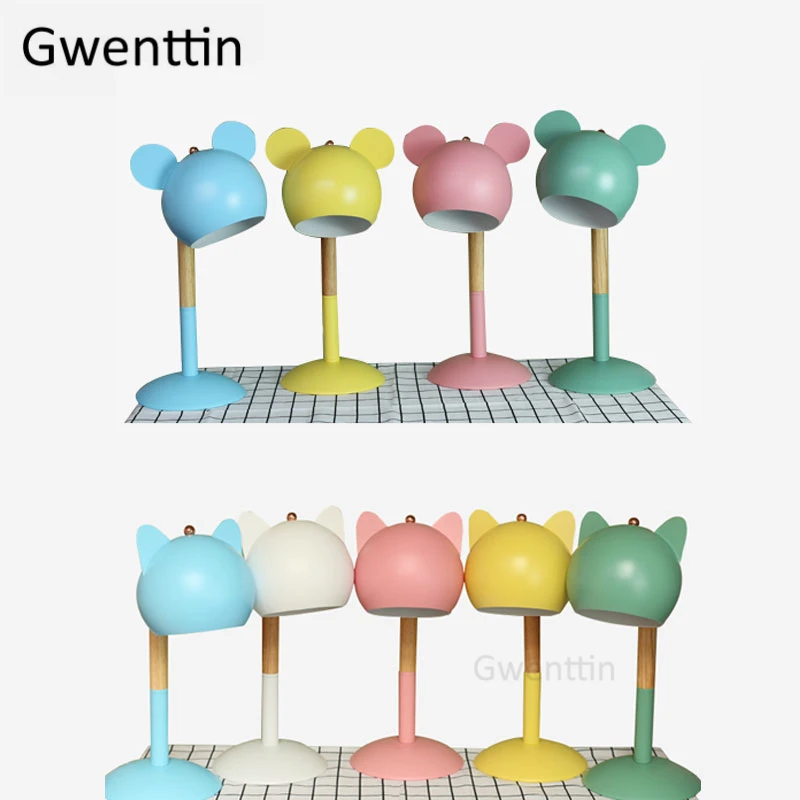 Скандинавская мультяшная деревянная настольная лампа современный Настольный