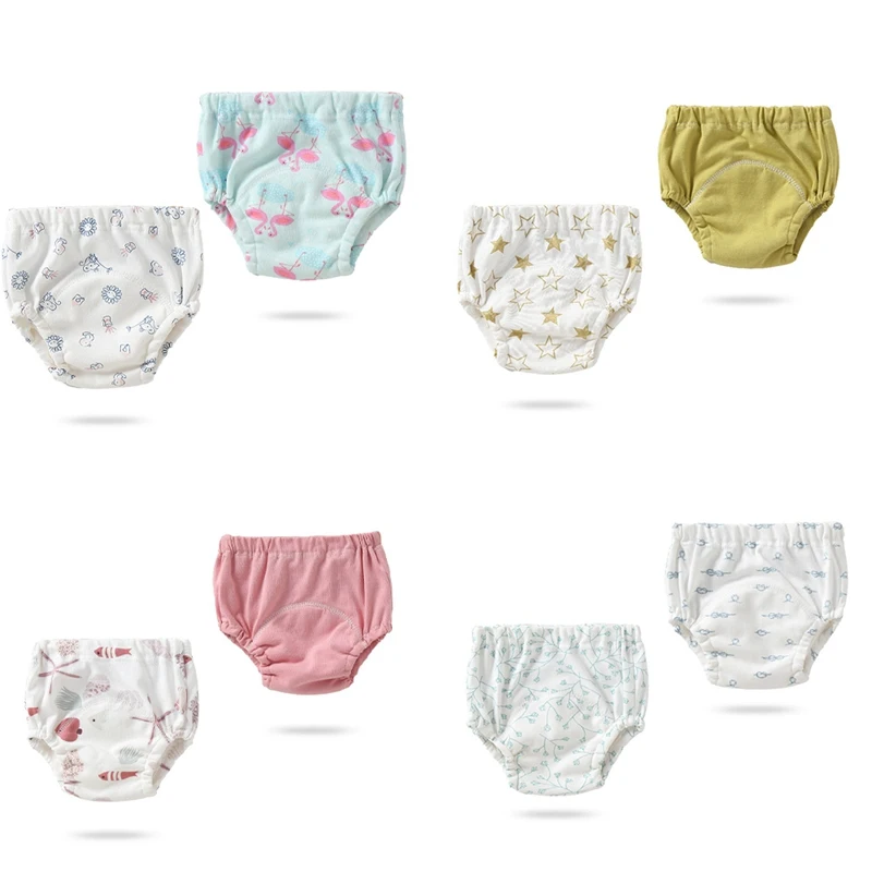 

2Pc/Set Baby Infant Training Pants Diapers Shorts Kids Learning Panties Infant Shorts Boy Girl Diapers Cotton Nappies Underwear