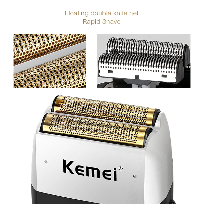 Barba e Máquina de Cortar Cabelo sem Fio Aparador de Corte de Cabelo Kemei Careca Navalha Elétrica Fine-tuning Clipper Ferramenta 36d Km-2026 5 e máquina de cortar cabelo sem fio