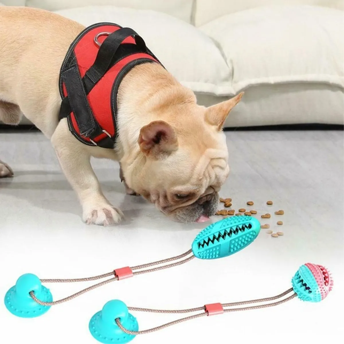 Dog Bite Toy with Suction Cup Multifunction Pet Molar Bite Toy Durable