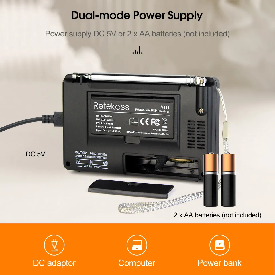 F9201, FM Estéreo, MW, SW, DSP, Receptor