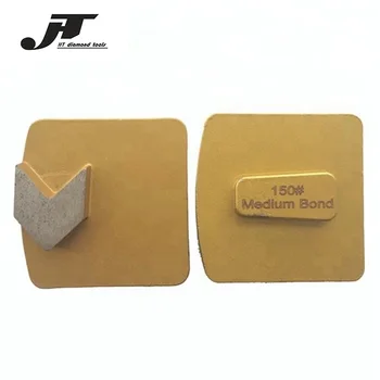 

HT High Quality Redi lock Diamond Grinding Shoes Concrete Grinding Plates with Single Arrow Segment for Hard Concrete 12pcs