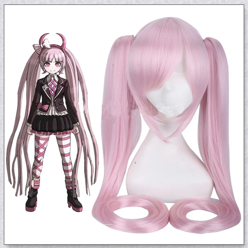 Costume Utsugi Kotoko Cosplay Wig and JK Uniform Danganronpa Another Episode Pink Long Hair Halloween Woman Party Clothes0 (8)