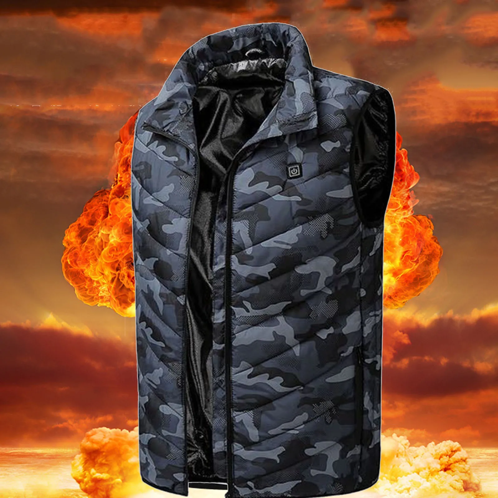2021 Heated Jacket Fashion Men Coat Intelligent USB Electric Heating Thermal Warm Clothes Winter Vest Plus S-4XL size | Спорт и