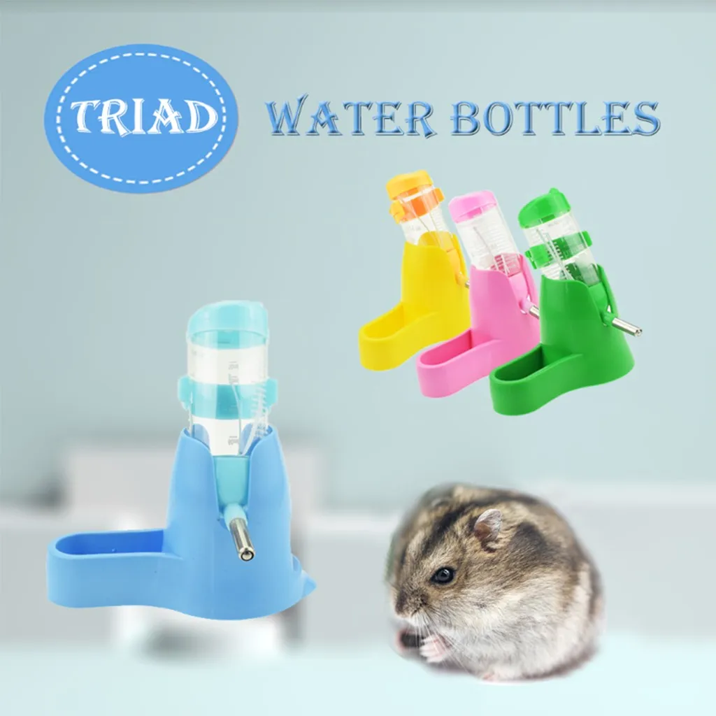 

3 In 1 Hamster Water Bottle Small Animal Accessories Automatic Feeding Device Food Container Pet Drinking With Base Hut Small