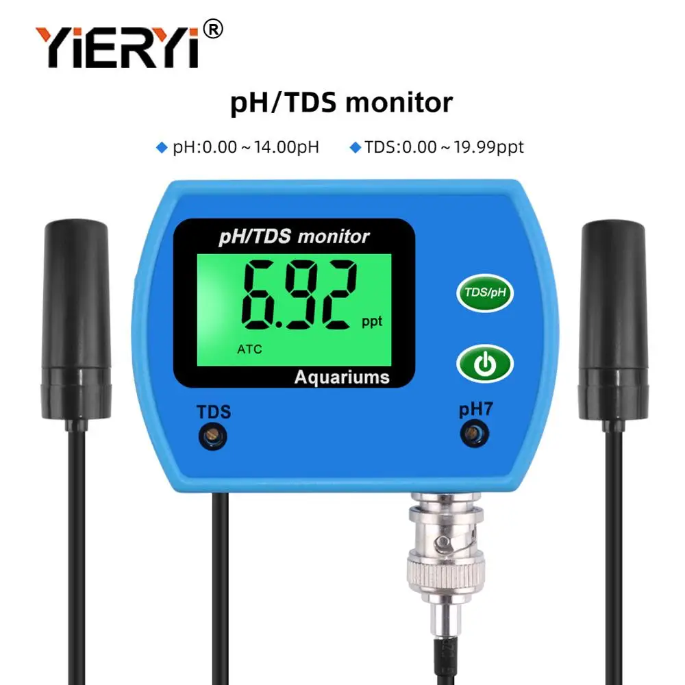 Yieryi мини высокое качество многофункциональный-параметры хорошего качества воды монитор PH TDS метр мультипараметрический анализатор качества воды