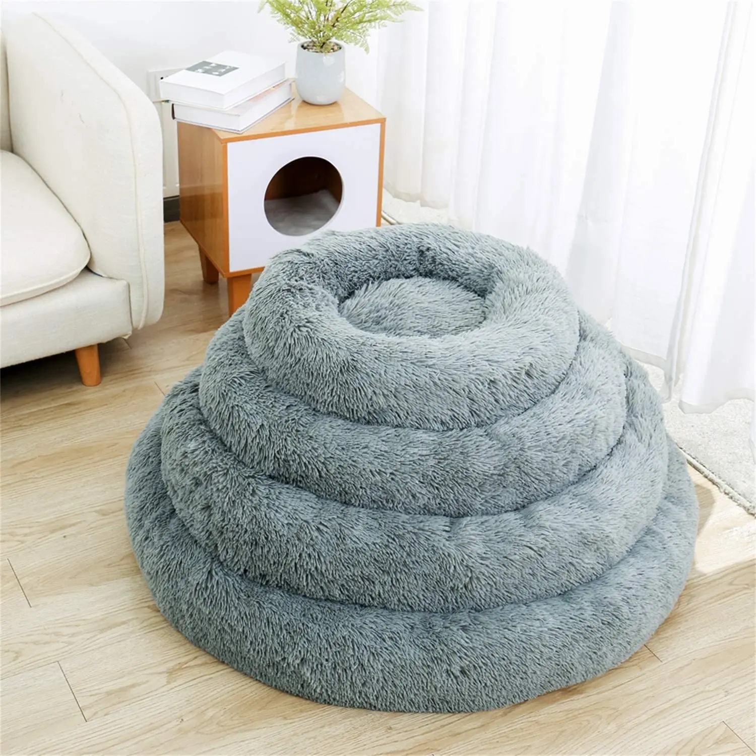 Blossoms-Pet Dog Bed Long Plush Super Soft Pet Bed Kennel Round Dog House Cat Bed For Dogs Bed Big Large Mat Bench Pet Supplies Blossoms-Pet Dog Bed Long Plush Super Soft Pet Bed Kennel Round Dog House Cat Bed For Dogs Bed Big Large Mat Bench Pet Supplies