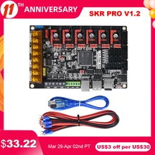 Bigtreetech skr pro v1.2 32bit peças de impressora 3d skr v1.3 rampas 1.4 a4988 tmc2208 uart tmc2130 tmc2209 skr mini e3