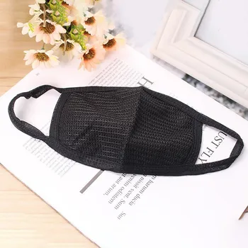 

Cotton Black Mouth Mask Anti Dust Mask Activated Carbon Filter Windproof Mouth-muffle Bacteria Proof Flu Face Masks Care #T5P