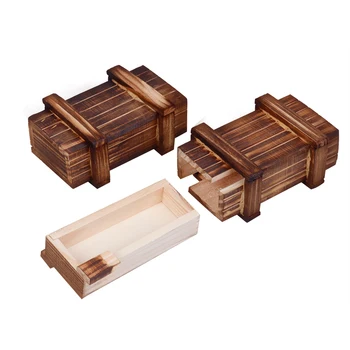 

Puzzles Vintage Wooden Puzzle Box with Secret Drawer Magic Compartment Brain Teaser Wooden Toys Puzzles Boxes Kids Wood Gift Fun