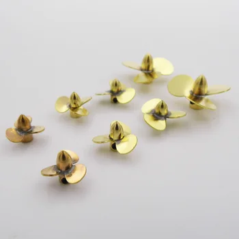 1PC 12mm 14mm 16mm 23mm Copper Propeller 3-Blades Mini Prop Left Right Hand for 2mm Shaft RC Boat Scale Marine Submarine 1