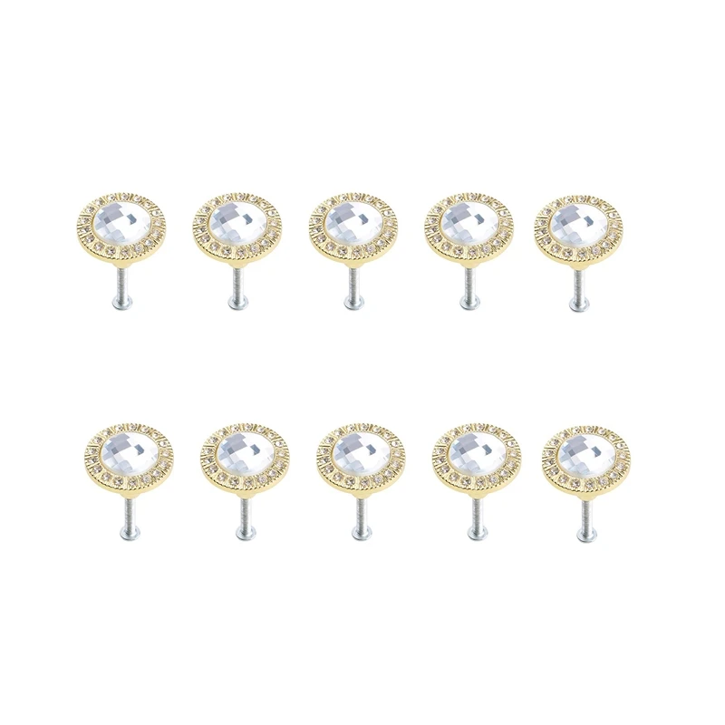 

Fashion-10Pcs Dresser Knobs Crystal Cabinet Knobs Handles for Dresser Cupboard Diamond Shape Knobs Furniture Accessories
