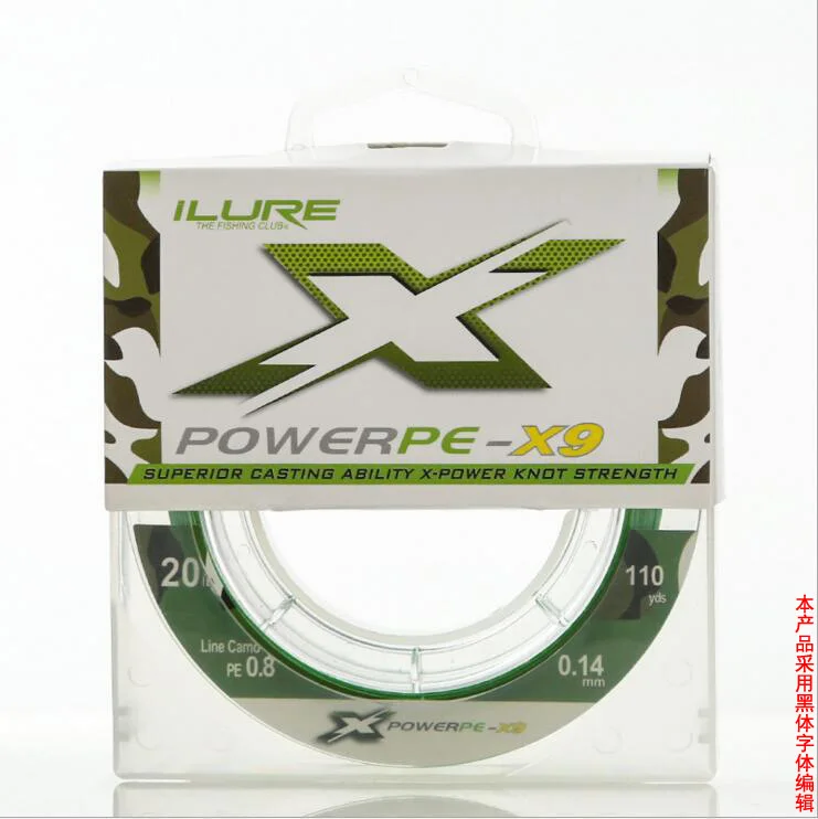 

Ilure 9 Series PE Fishing Line White/Green Dyneema Fishing Line 110 m pe Line Lure Fishing Line
