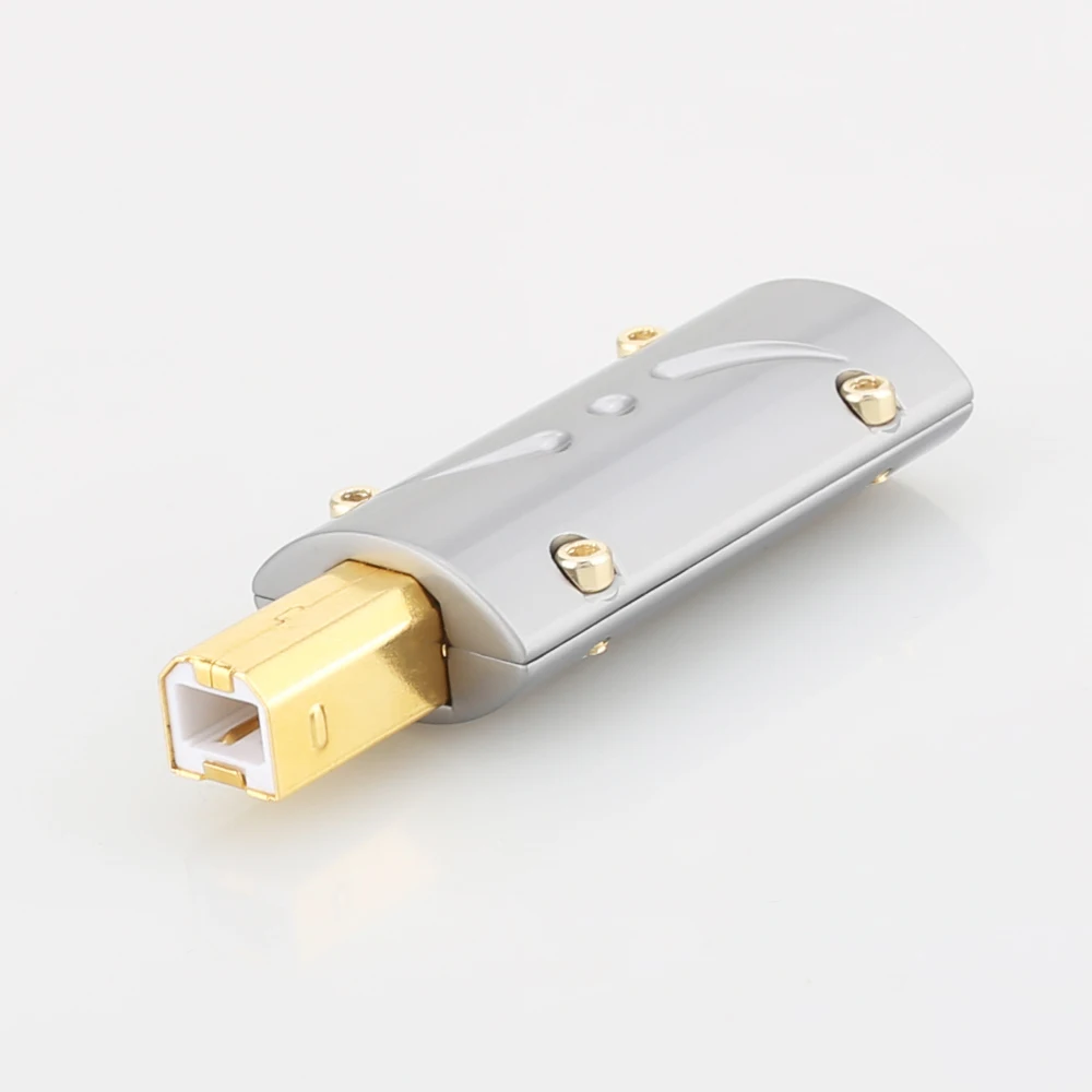 Viborg-cabo usb hi-fi, conector usb a, b e usb, banhado a ouro 24k