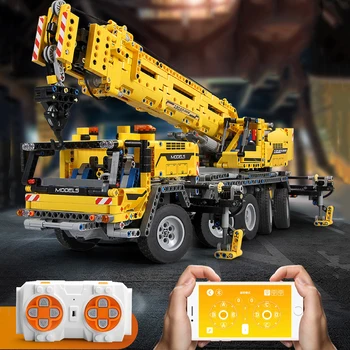 

Technic Series APP Crane 42009 Remote Control Building Blocks RC Car Toy Engineering Truck DIY Bricks For Kids Toys Child Gift