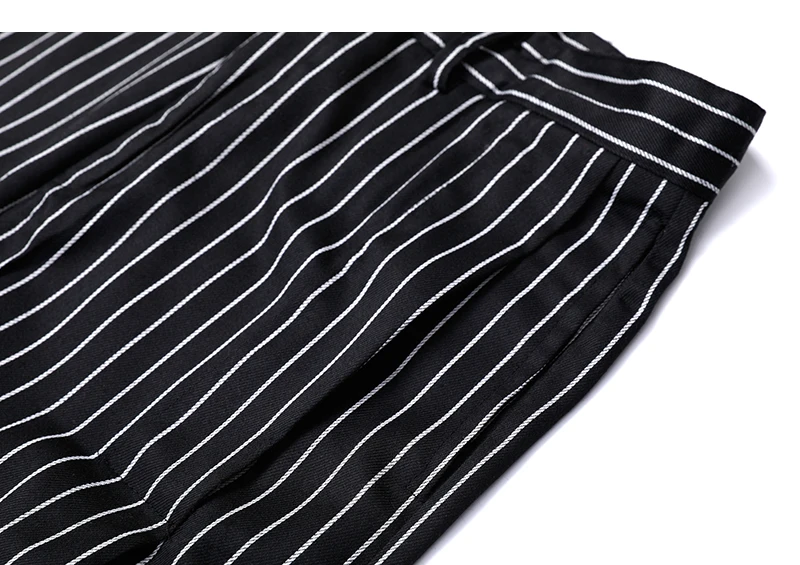 LENSTID Autumn New Punk Industrial Style Striped Casual Pants Men Multi Pockets Chinos Fashion Trousers Male Brand Clothing
