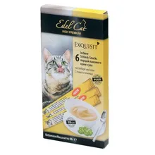 Лакомство для кошек Edel Cat, крем-суп птица, печень, 6шт