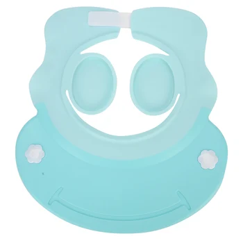 

Wrap Baby Shampoo Hat Adjustable Ear Protection Children Kid Bathing Hat Accessory Blue Hair Cut