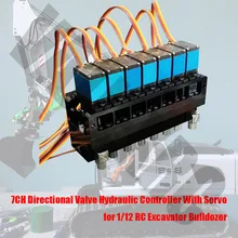7-channel Hydraulic Directional Valve with Steering Gear for 1/12 Remote Hydraulic Excavator RC4WD360l JDM-106 7-channel Hydraulic Directional Valve with Steering Gear for 1/12 Remote Hydraulic Excavator RC4WD360l JDM-106