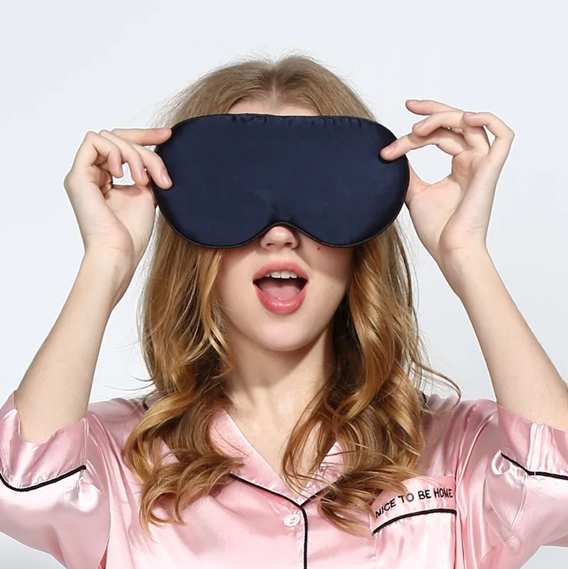 

Mulberry Silk Eye Patch Processing Customizable Embroidered Screen Printing Thermal Transfer Logo Training for Eyeshade