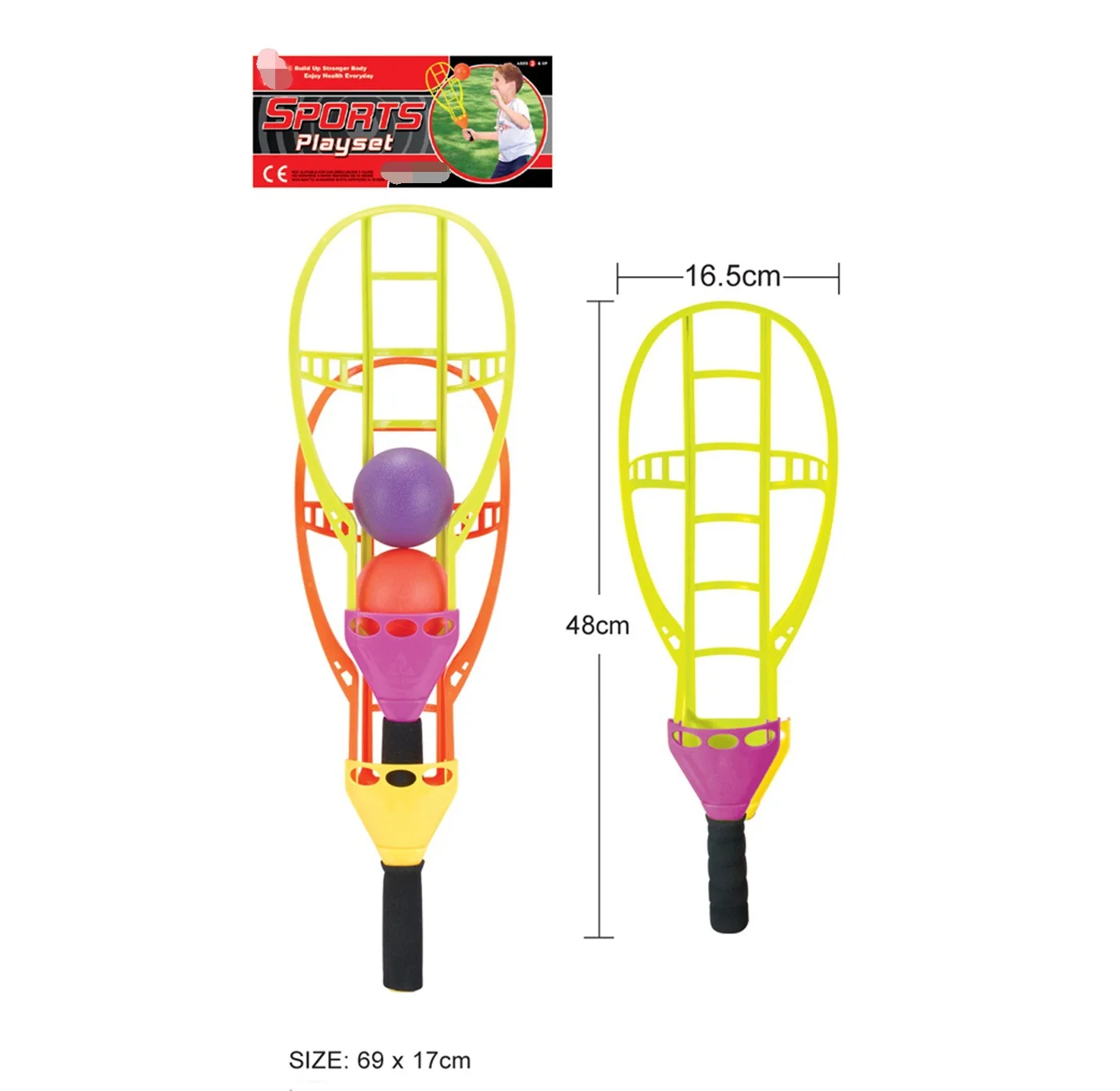 

Children Throwing Ball Kindergarten Outdoor Parent And Child Sports Sports Fun Toy Sensory Training Equipment Click Catch Ball