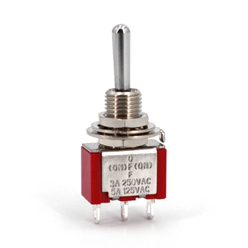 

10Pcs SH T8014A SPDT 3Pin Mini Toggle Switch MOM-OFF-MOM Momentary 3 Position
