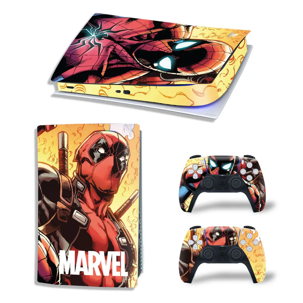 Marvel Star Wars PS5 Digital Edition Skin Sticker Decal Cover for PlayStation 5 Console and 2 Controllers PS5 Skin Sticker Vinyl 