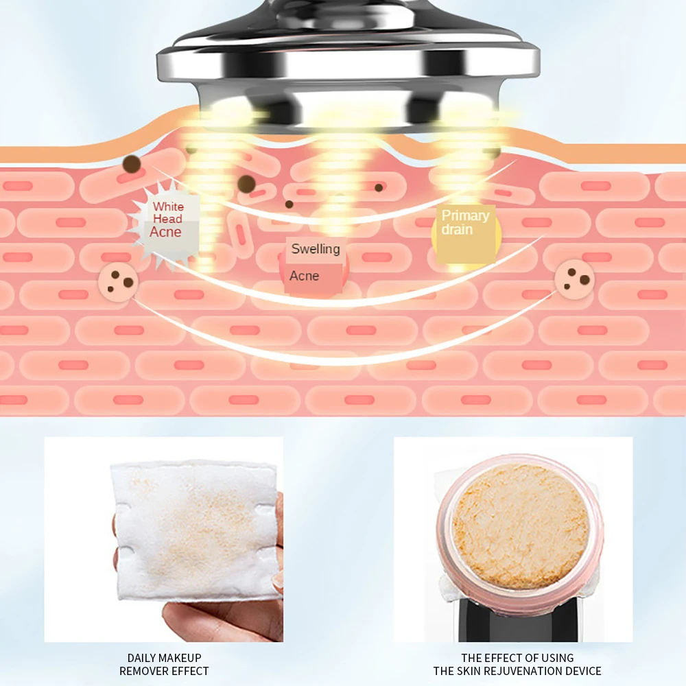 얼굴 마사지 LED 광자 피부 젊 어 짐 아름다움 장치 딥 클렌징 얼굴 리프트 눈 케어 주름 화장품기구 제거