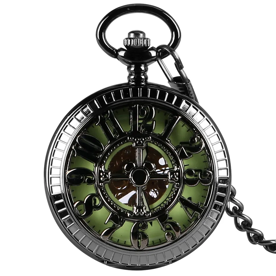 

Automatic Mechanical Pocket Watch Vintage Hollow Arabic Numerals Display Self Winding Mechanical Watches Antique Clock Gifts