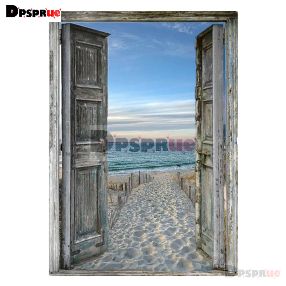 Dpsprue полный 5D сделай сам квадратная/круглая дрель алмазная картина &quotдвери